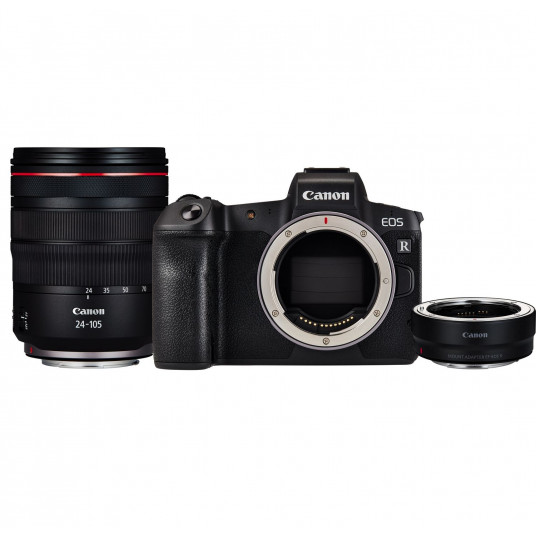 Sisteminis fotoaparatas Canon EOS R + RF 24-105mm f/4L IS USM with Adapter EF- EOS R