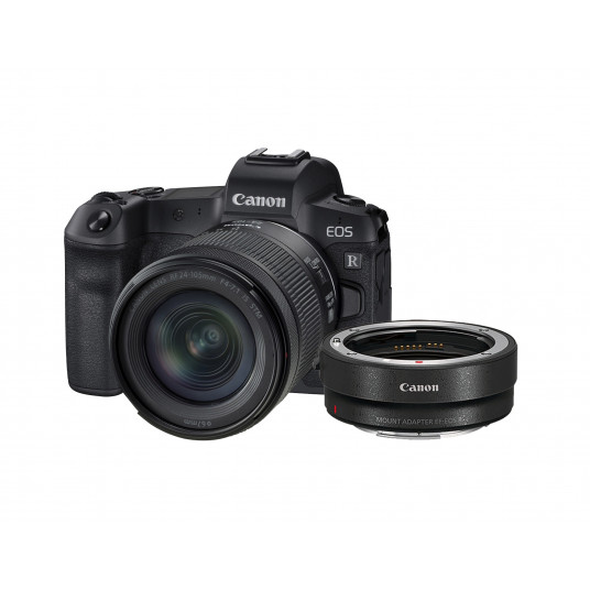 Sisteminis fotoaparatas Canon EOS R + RF 24-105mm F4-7.1 IS STM + Mount Adapter EF-EOS R