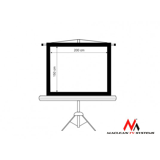 Projektinis ekranas "Maclean MC-595 ant stovo 100" 4:3 200x150