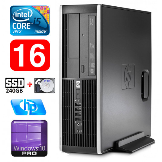 HP 8100 Elite SFF i5-650 16GB 240SSD+2TB DVD WIN10Pro