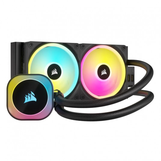 Corsair H100I Procesorius Aušinimo skysčiu rinkinys 12 cm Juoda