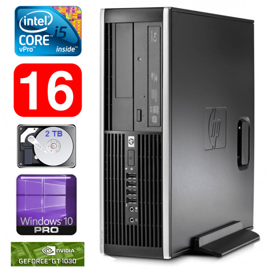 HP 8100 Elite SFF i5-650 16GB 2TB GT1030 2GB DVD WIN10Pro