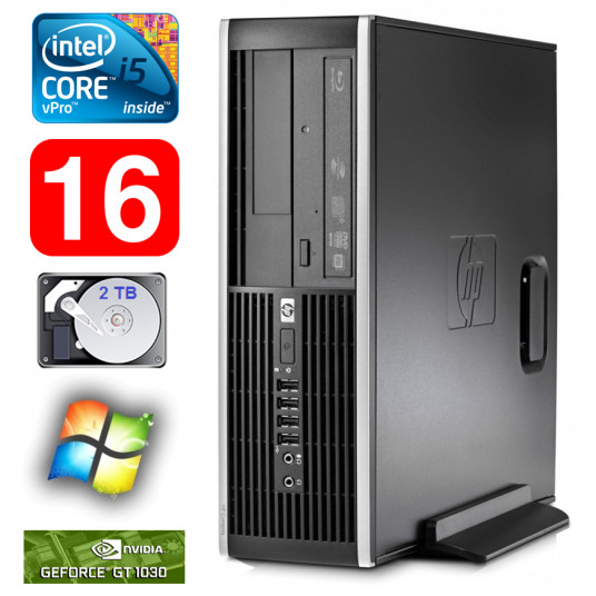 HP 8100 Elite SFF i5-650 16GB 2TB GT1030 2GB DVD WIN7Pro