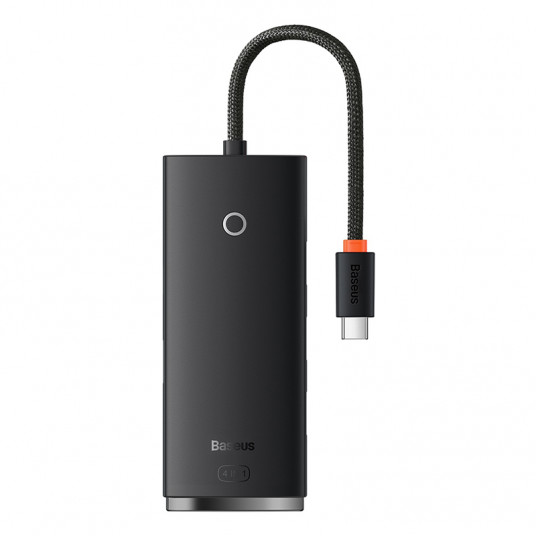 Šakotuvas USB-C 4 prievadų 25cm Juodas