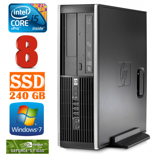  HP 8100 Elite SFF i5-650 8GB 240SSD GT1030 2GB DVD WIN7Pro 