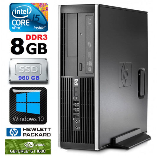HP 8100 Elite SFF i5-650 8GB 960SSD GT1030 2GB DVD WIN10