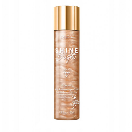 PUPA Milano - Šviesinanti dulksna kūnui ir plaukams Shine Bright (Glow Mist) 100 ml