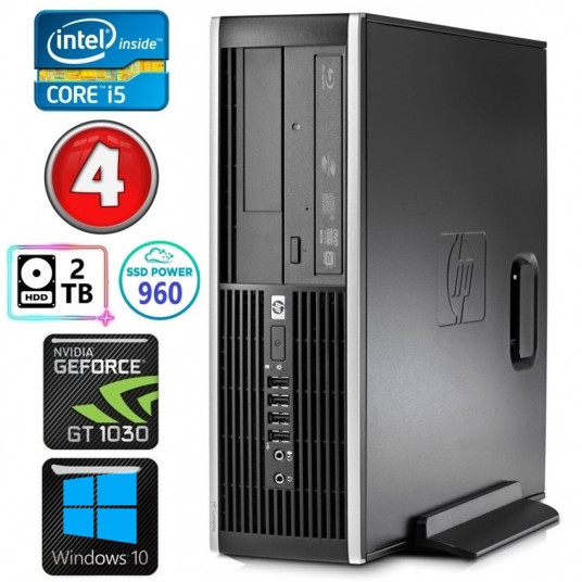  HP 8100 Elite SFF i5-750 4GB 960SSD+2TB GT1030 2GB DVD WIN10 