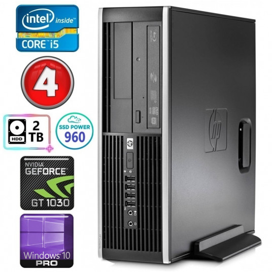  HP 8100 Elite SFF i5-750 4GB 960SSD+2TB GT1030 2GB DVD WIN10Pro 