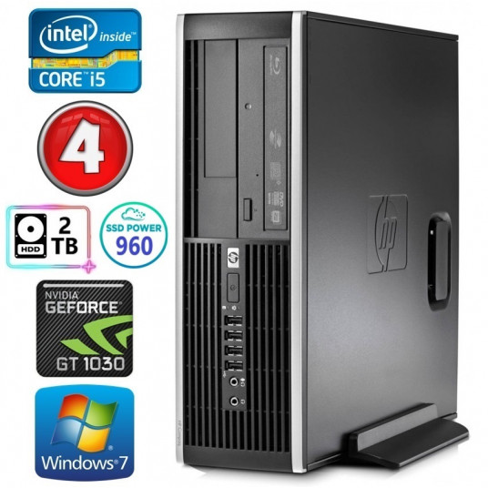  HP 8100 Elite SFF i5-750 4GB 960SSD+2TB GT1030 2GB DVD WIN7Pro 