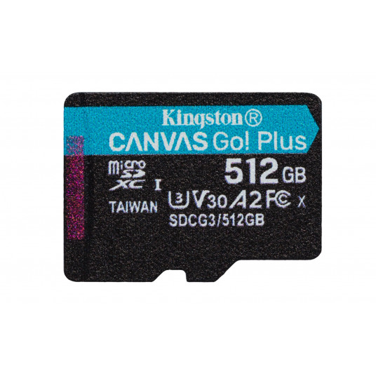 Kingston Technology Canvas Go! Plus 512 GB MicroSD UHS-I Klasės 10