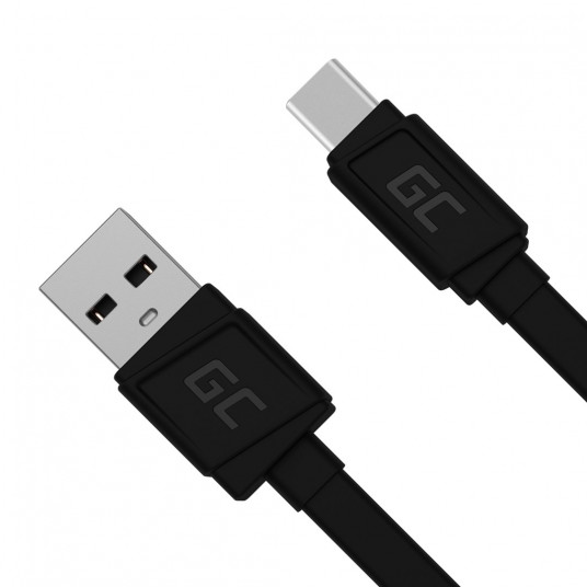 KAB USB A -  USB-C (ST - ST) 0,25m Green Cell Black