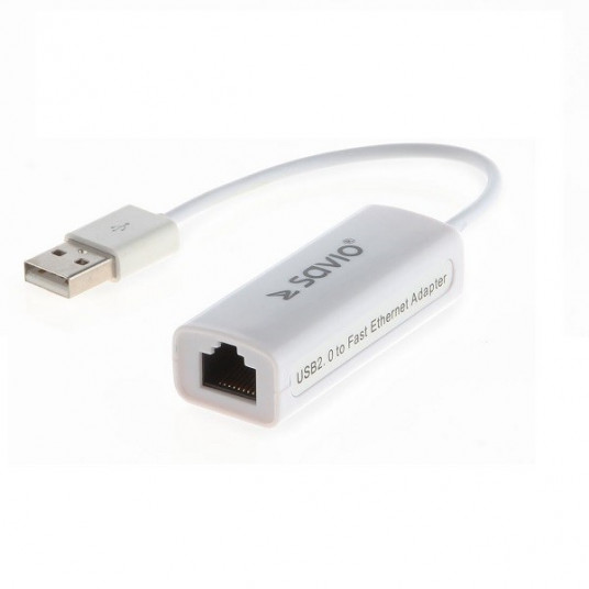 Savio CL-24 cable gender changer USB RJ-45 Balta