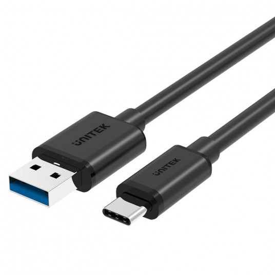 UNITEK Y-C474BK USB kabelis 1 m USB 3.2 Gen 1 (3.1 Gen 1) USB A USB C Juoda