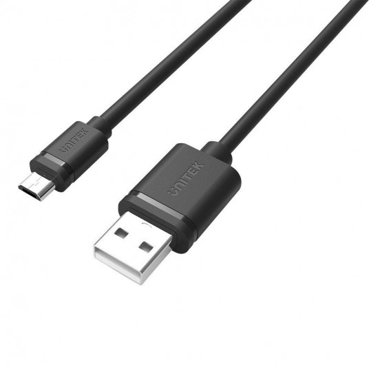 UNITEK Y-C434GBK USB kabelis 1,5 m USB 2.0 USB A Micro-USB B Juoda