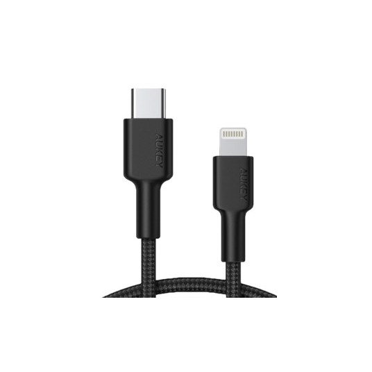 AUKEY CB-CL02 USB kabelis Quick Charge USB C-Lightning | 1.2m | Juoda