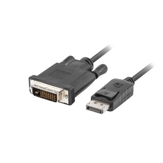 Lanberg CA-DPDV-10CU-0018-BK vaizdo kabelio adapteris 1,8 m DisplayPort DVI-D Juoda