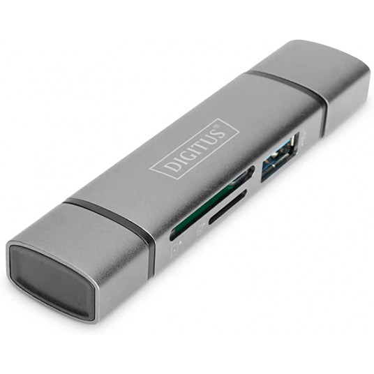 DIGITUS Combo Card Reader Hub USB-C / USB 3.0