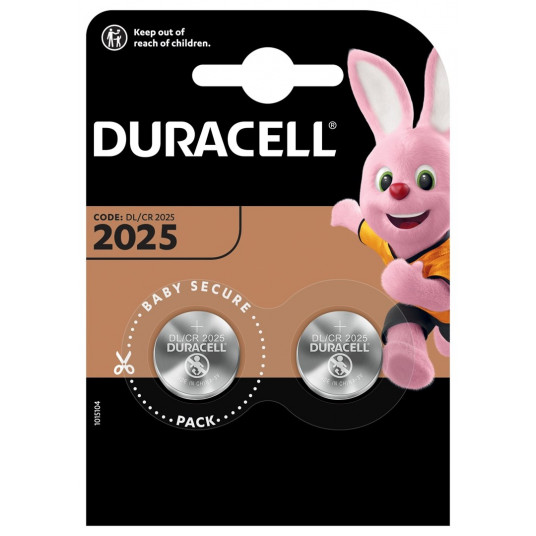 Duracell Specialties - Electronics batteries 2025 2PK CR2025 ličio vienkartinė baterija