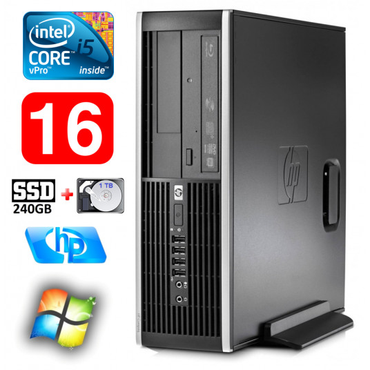  HP 8100 Elite SFF i5-650 16GB 240SSD+1TB DVD WIN7Pro 