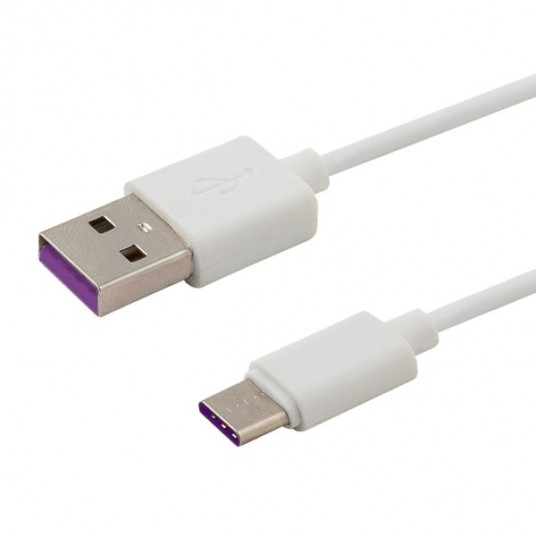 USB kabelis - C tipo USB 5A 1 m CL-126 Baltas