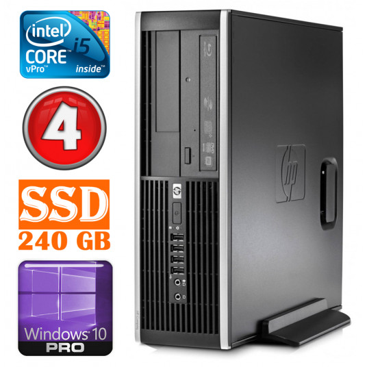  HP 8100 Elite SFF i5-650 4GB 240SSD DVD WIN10Pro 