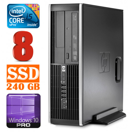 HP 8100 Elite SFF i5-650 8GB 240SSD DVD WIN10Pro