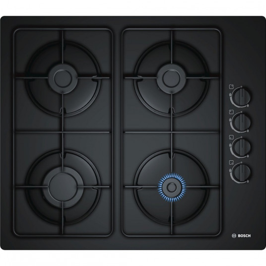 Bosch Serie 2 POP6B6B80 viryklė Juoda Įmontuoti Dujinė 4 zona(s)