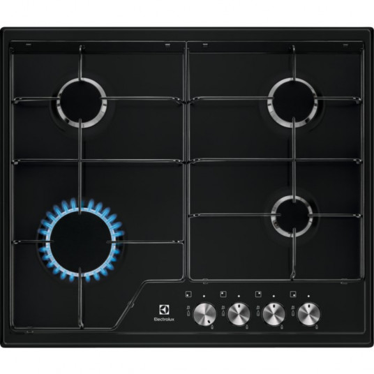 Electrolux EGS6424K viryklė Juoda Įmontuoti 60 cm Dujinė 4 zona(s)