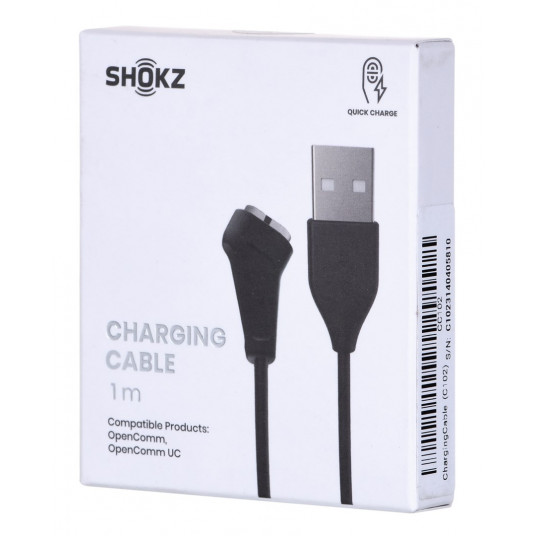 SHOKZ CC102 USB kabelis 1 m Juoda