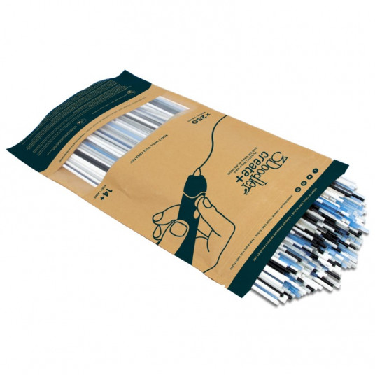 3Doodler CREATE FILAMENT PLA 5 COLORS PL-MIX1 Polilatinė rūgštis (PLA) Mėlyna, Pilka, Raudona, Permatomas, Balta 2 g