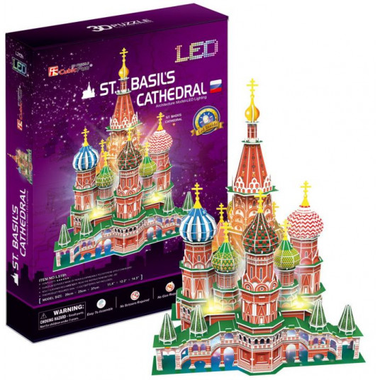 CUBICFUN 3D dėlionė „Šv. Bazilio katedra“ (LED)