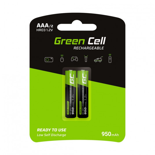 Akku 2xAAA HR03 950mAh Green Cell