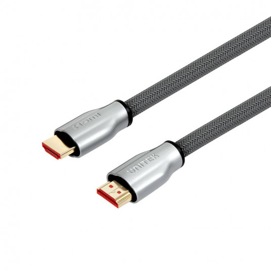 UNITEK Y-C136RGY HDMI kabelis 1 m HDMI A tipo (standartinis) Sidabras, Cinkas