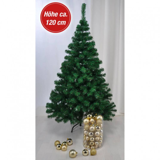 HI Kalėdinė eglutė su metaliniu stovu, žalios spalvos, 120cm