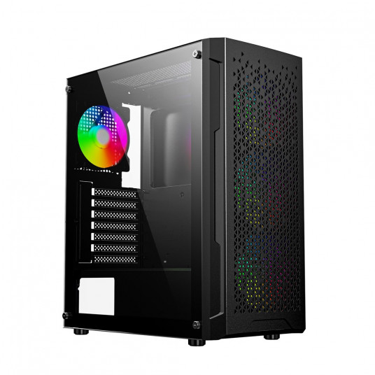 Gembird CCC-FC-400X Gaming ARGB kompiuterio dėklas Fornax 400X, juodas