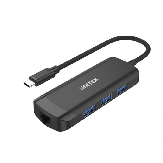 UNITEK ACTIVE HUB USB-C 3XUSB-A 5GBPS, RJ-45 GBIT