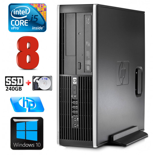  HP 8100 Elite SFF i5-650 8GB 240SSD+1TB DVD WIN10 