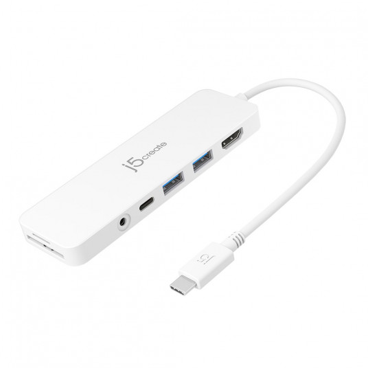 j5create JCD373 USB 3.2 Gen 1 (3.1 Gen 1) Type-C Balta