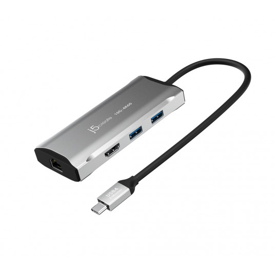 j5create JCD392 Vielinis USB 3.2 Gen 1 (3.1 Gen 1) Type-C Pilka
