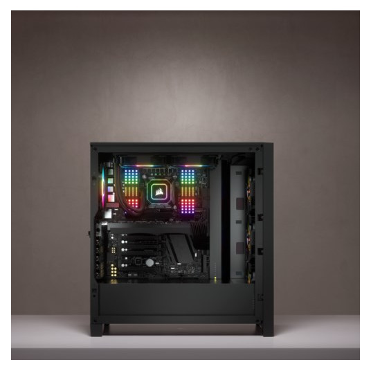 Corsair iCUE 4000X RGB „Midi Tower“ Juoda