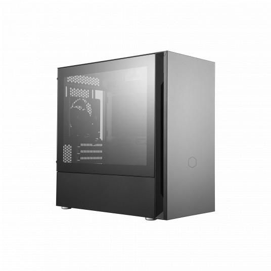 Cooler Master SILENCIO S400 su TG šonine panele Juoda, Mini ITX, Micro ATX, Maitinimo šaltinis Ne