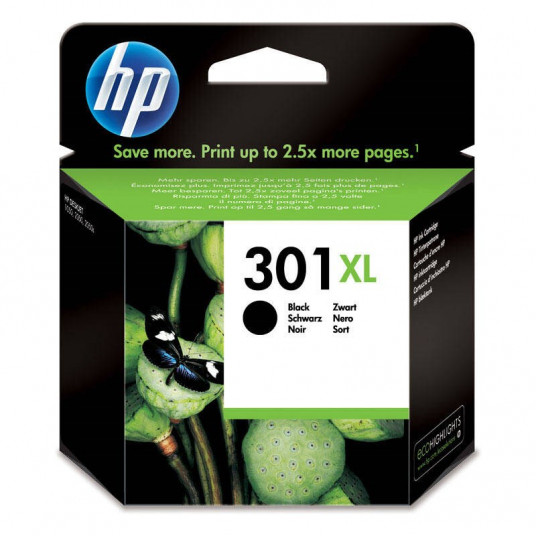 HP 301XL didelio našumo juoda originali rašalo kasetė