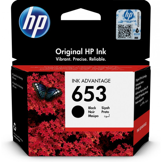 HP originali 653 Advantage juodos spalvos rašalo kasetė