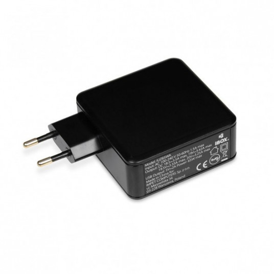 iBox IUZ65WA maitinimo adapteris / inverteris Automatinis 65 W Juoda