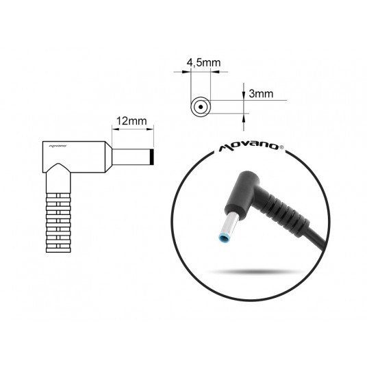 Įkroviklis / maitinimo šaltinis mitsu ZM/HP195231 19.5v 2.31a (4.5x3.0 pin) - hp 45W