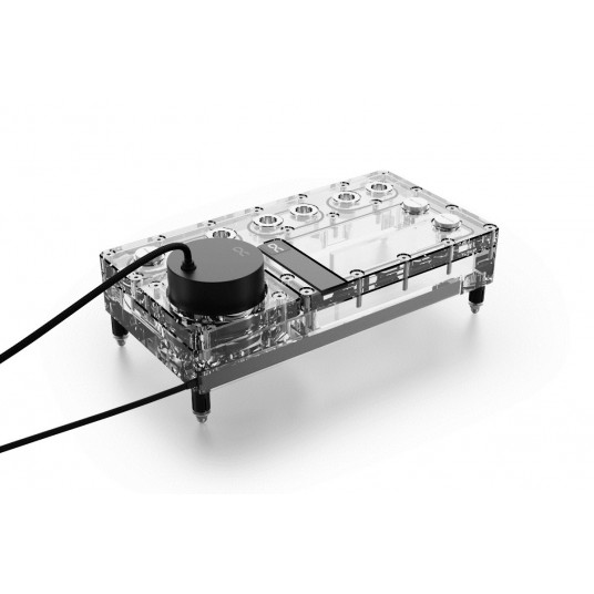 „Alphacool Core Distro“ plokštė 240 mm kairėje su VPP, ARGB – akrilas