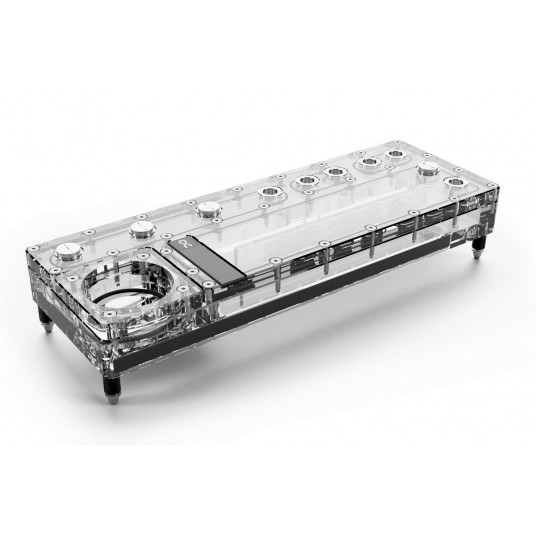 „Alphacool Core Distro“ plokštė 360 mm kairioji VPP/D5, ARGB – akrilas