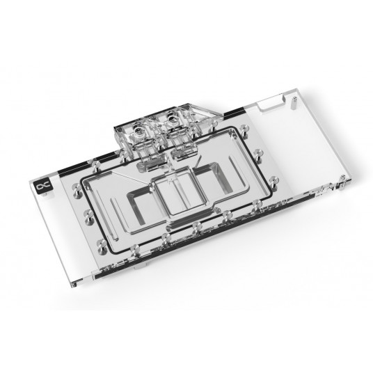 Alphacool ledo blokas Aurora RX 7900XTX nuoroda su galine plokšte – akrilas