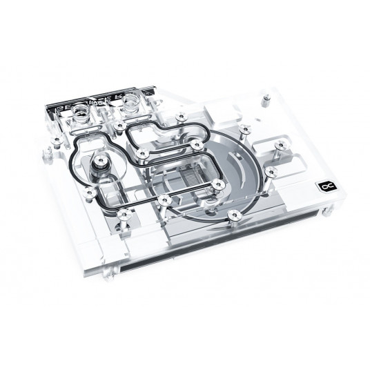 „Alphacool“ ledo blokas „Aurora GPX-N RTX 3070 FE“ su galine plokšte – akrilas + nikelis